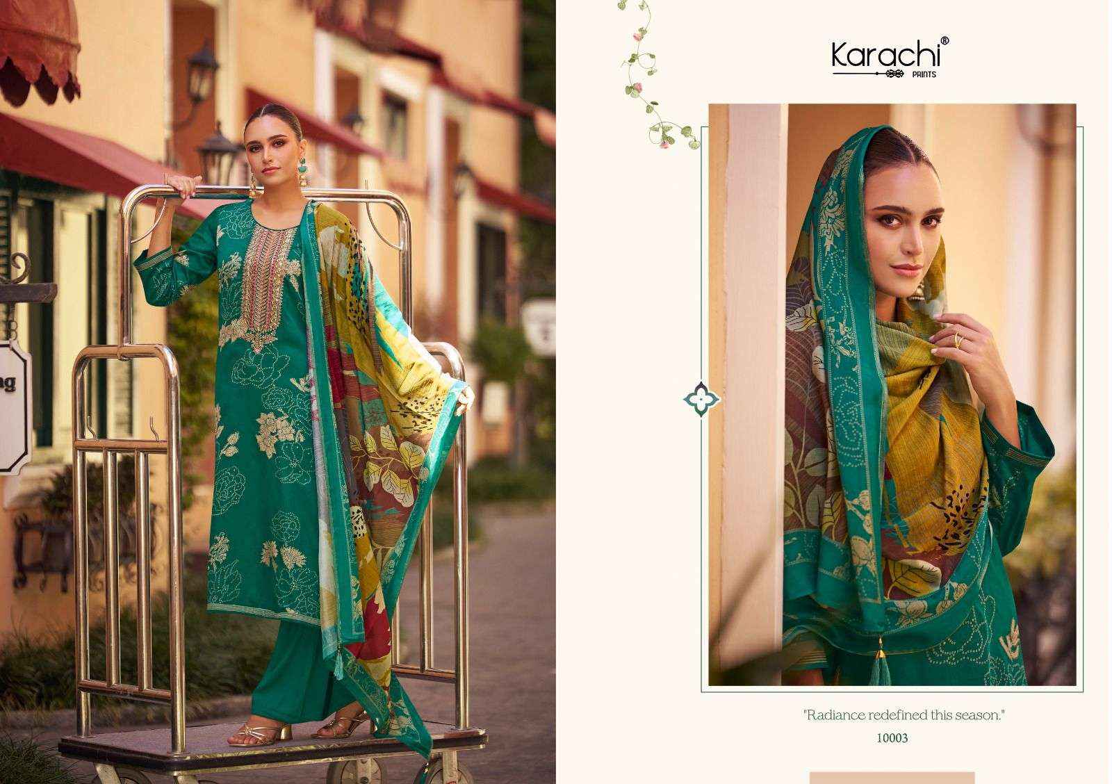 Karachi Prints Kesar Aaliyah Pure Jam Satin Suit Dress Material Wholesale Price ( 6 Pcs Catalog )