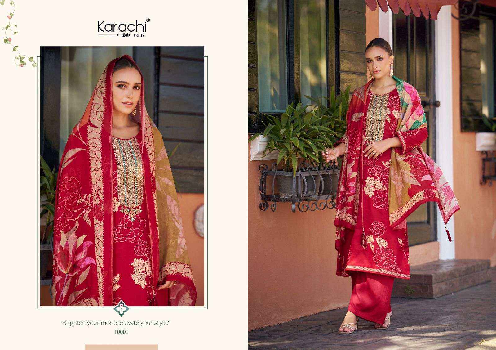 Karachi Prints Kesar Aaliyah Pure Jam Satin Suit Dress Material Wholesale Price ( 6 Pcs Catalog )