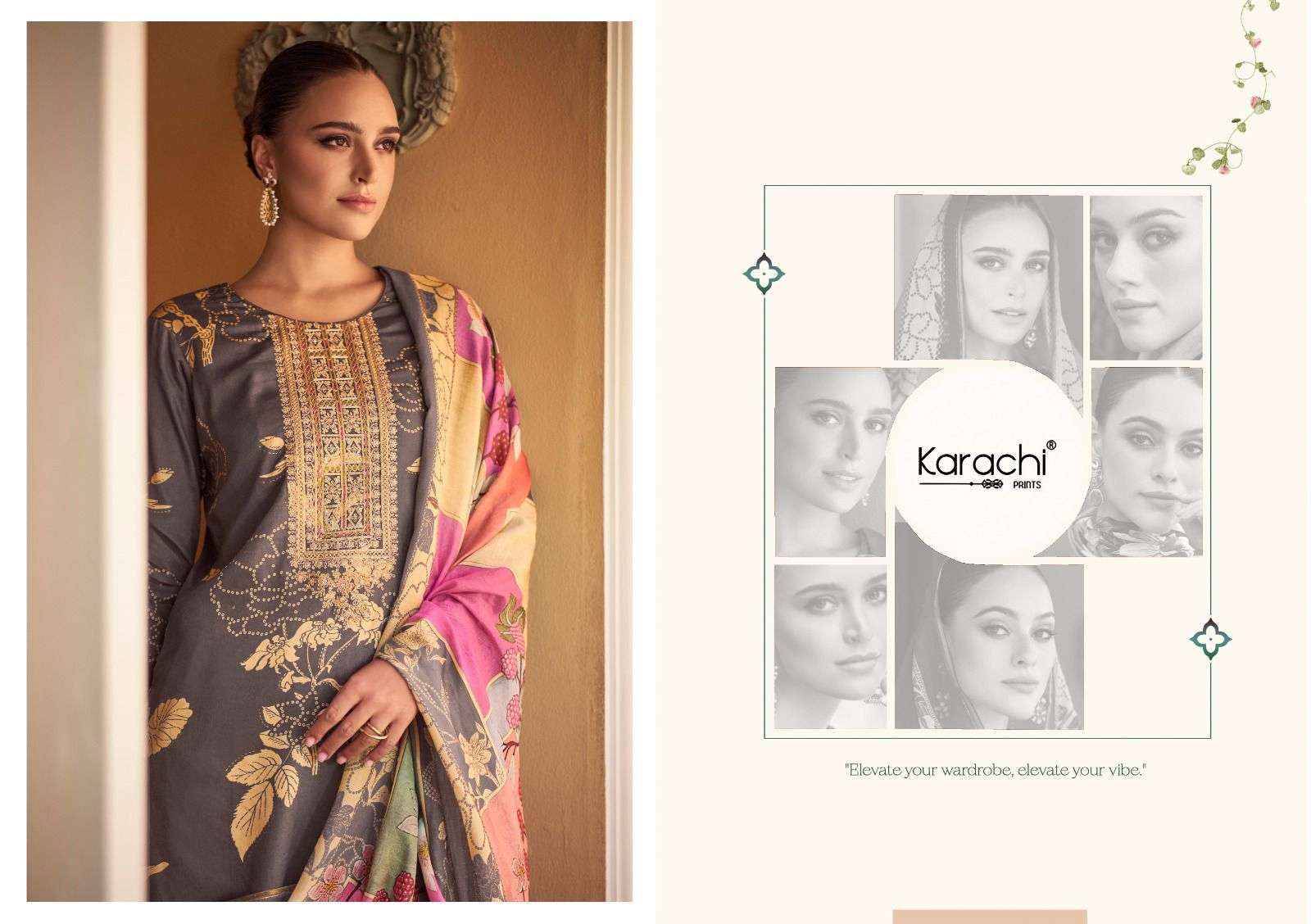 Karachi Prints Kesar Aaliyah Pure Jam Satin Suit Dress Material Wholesale Price ( 6 Pcs Catalog )