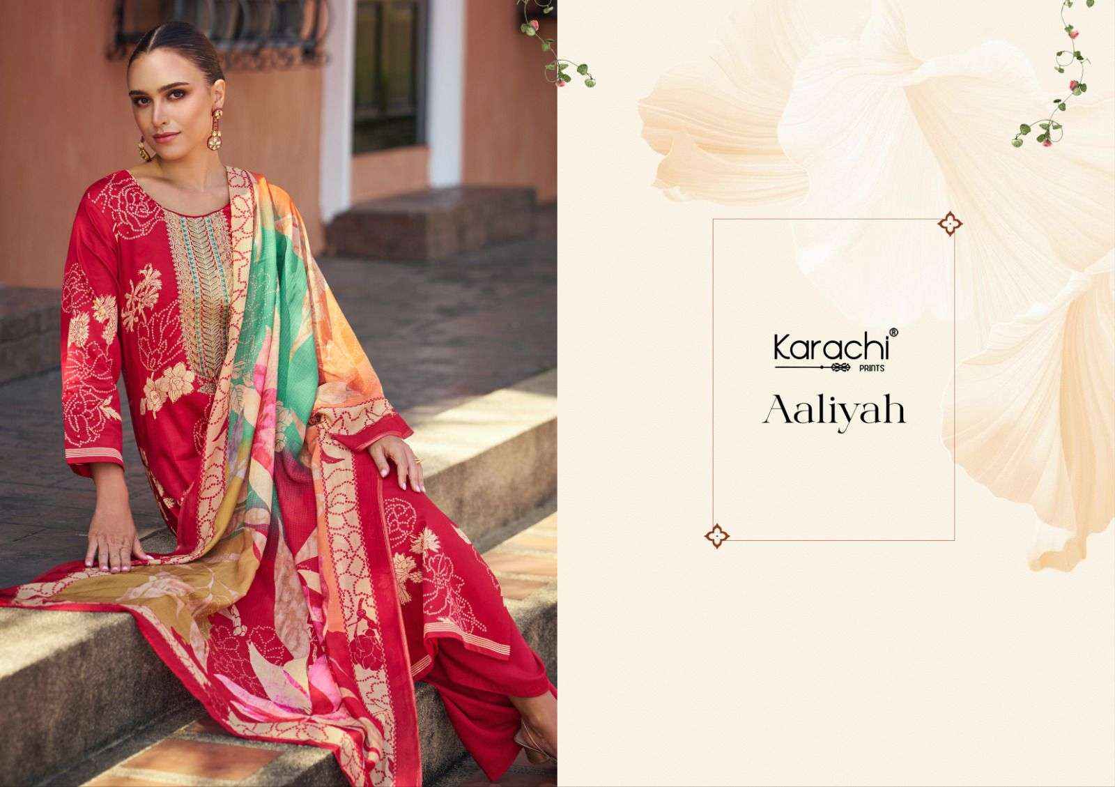 Karachi Prints Kesar Aaliyah Pure Jam Satin Suit Dress Material Wholesale Price ( 6 Pcs Catalog )