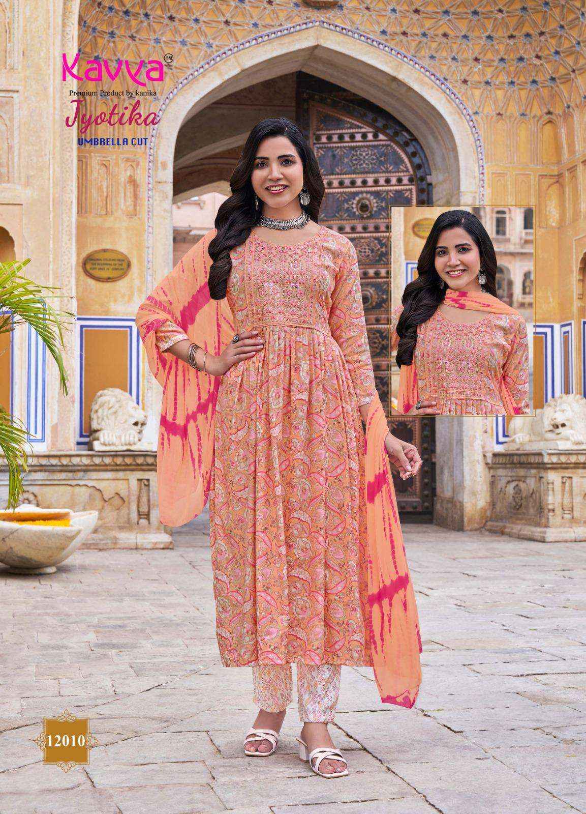 Kavya Jyotika Vol 12 Fancy Readymade Anarkali Wholesale Price ( 10 Pcs Catalog )