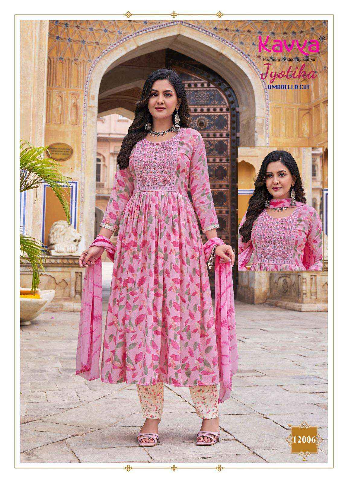 Kavya Jyotika Vol 12 Fancy Readymade Anarkali Wholesale Price ( 10 Pcs Catalog )