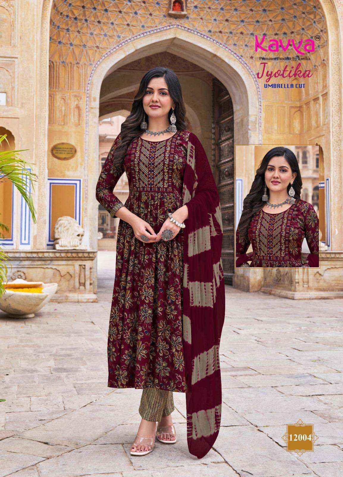 Kavya Jyotika Vol 12 Fancy Readymade Anarkali Wholesale Price ( 10 Pcs Catalog )