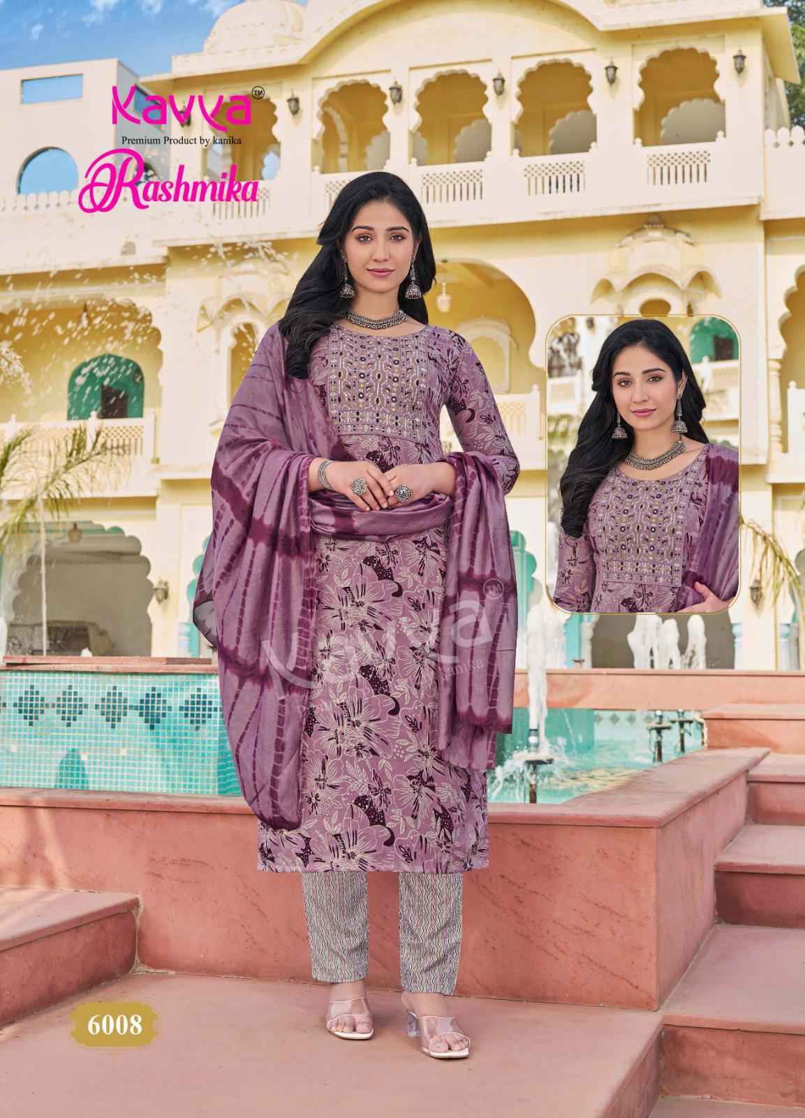 Kavya Rashmika Vol 6 Wholesale Rayon Designer Readymade Suits ( 10 pcs Catalog )