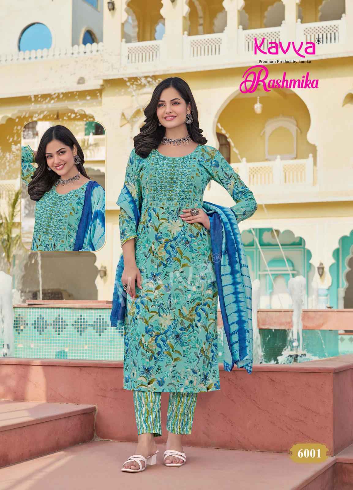 Kavya Rashmika Vol 6 Wholesale Rayon Designer Readymade Suits ( 10 pcs Catalog )