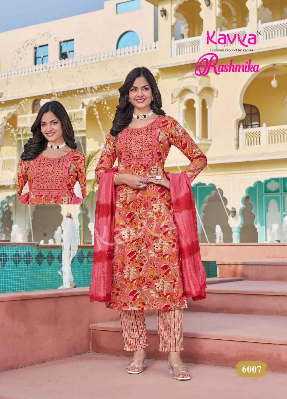 Kavya Rashmika Vol 6 Wholesale Rayon Designer Readymade Suits ( 10 pcs Catalog )