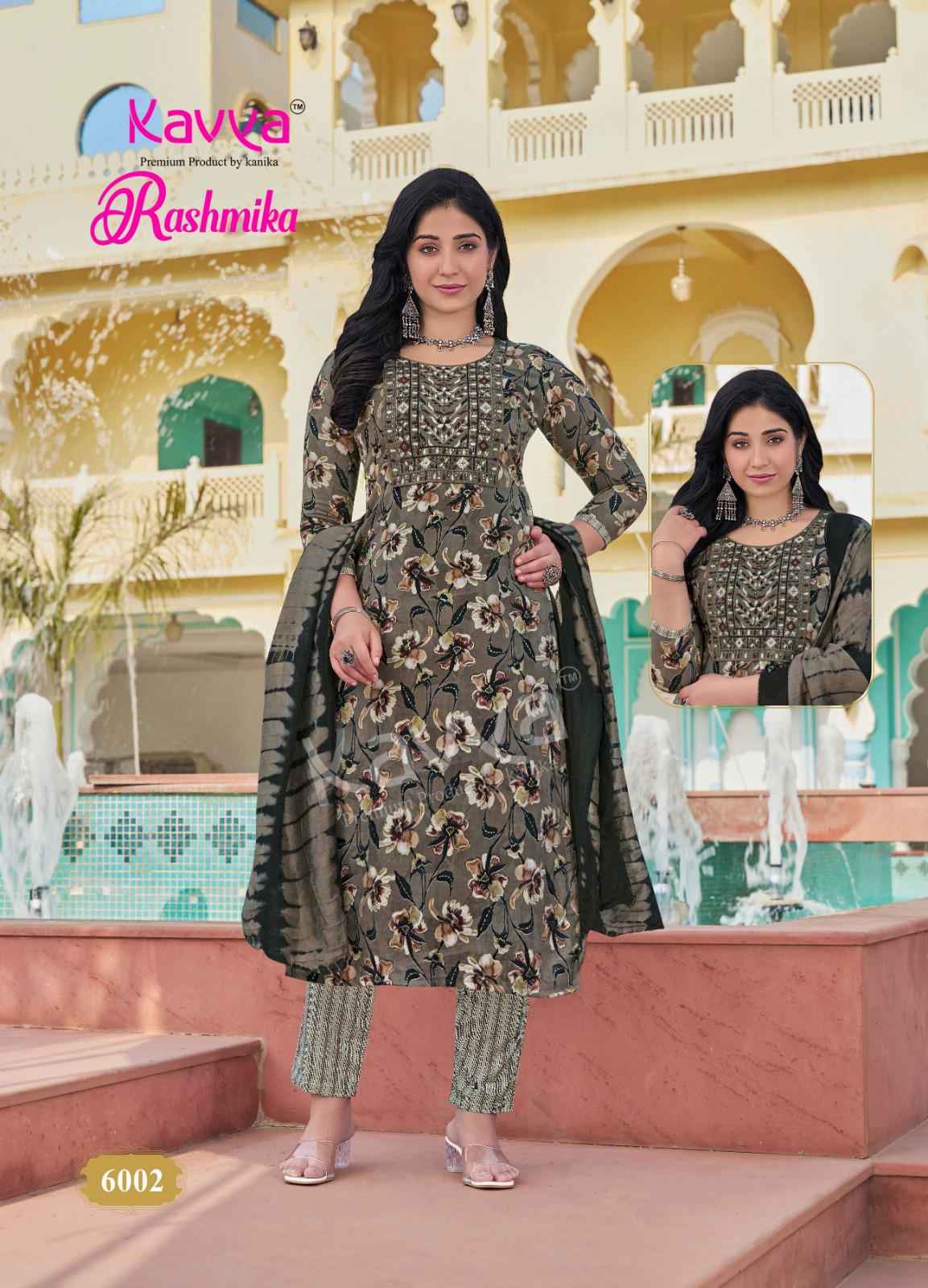 Kavya Rashmika Vol 6 Wholesale Rayon Designer Readymade Suits ( 10 pcs Catalog )