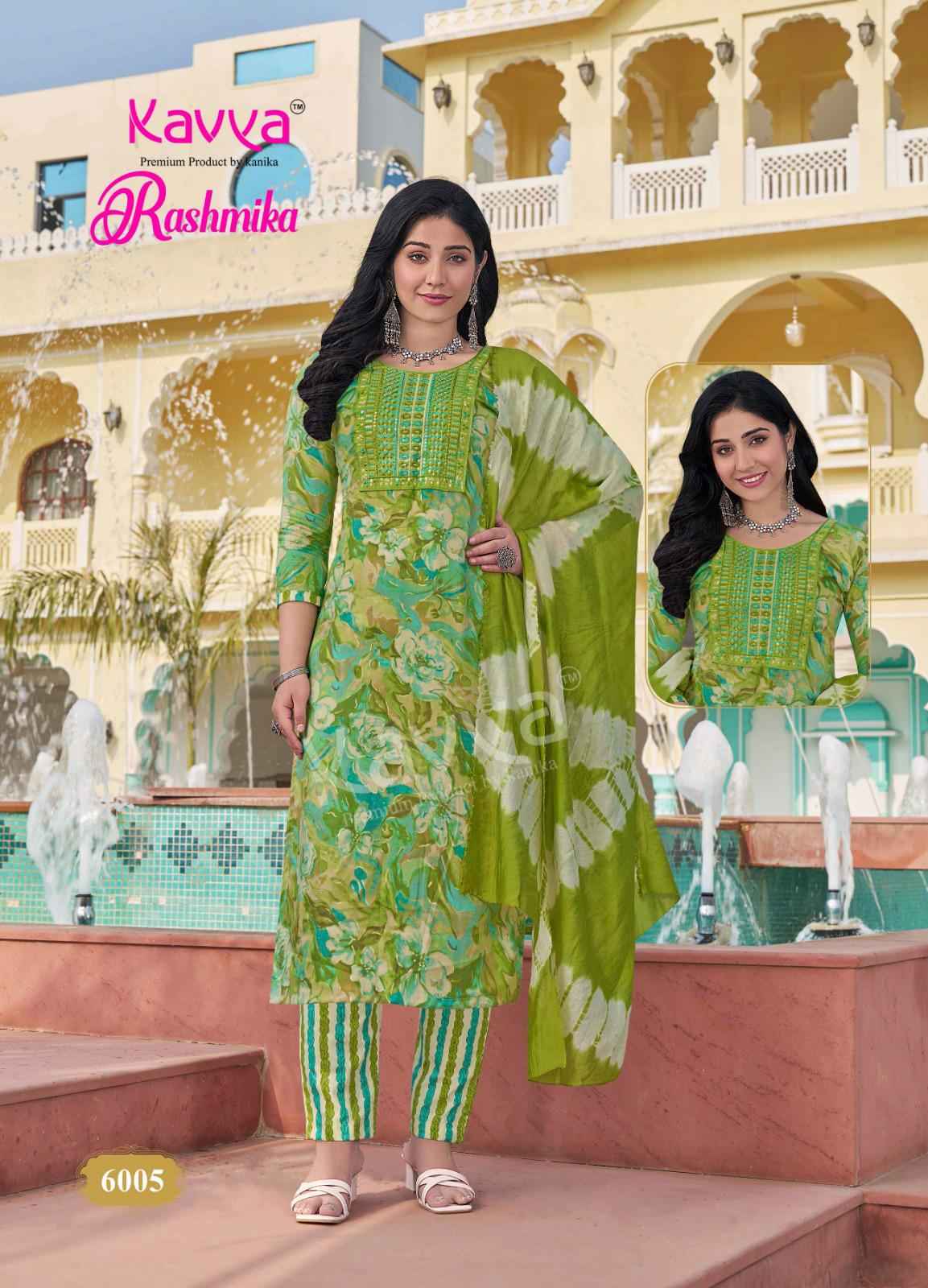 Kavya Rashmika Vol 6 Wholesale Rayon Designer Readymade Suits ( 10 pcs Catalog )