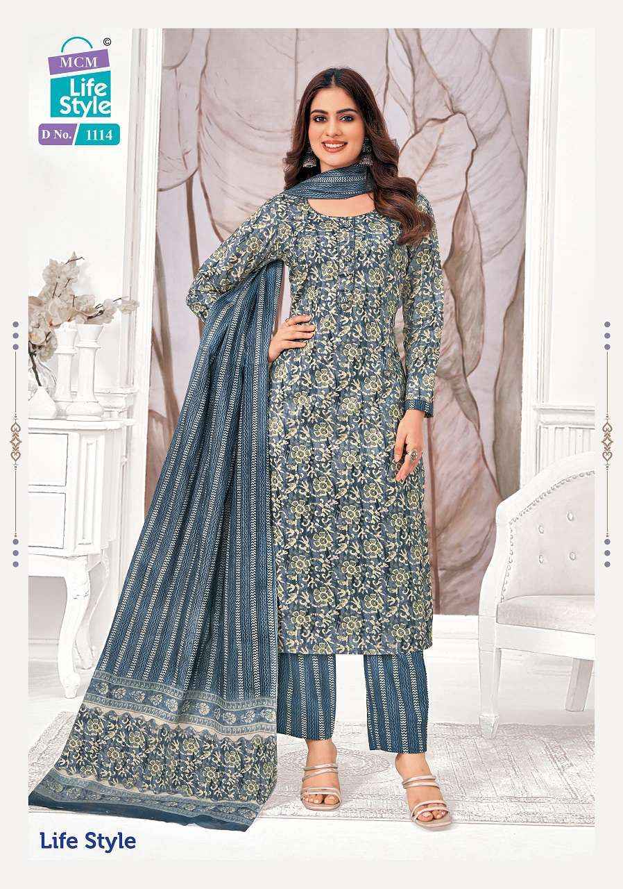 Mcm Life Style Vol 11 Readymade Pure Cotton Readymade Top Bottom Dupatta Set Wholesale Price ( 12 Pcs Catalog )