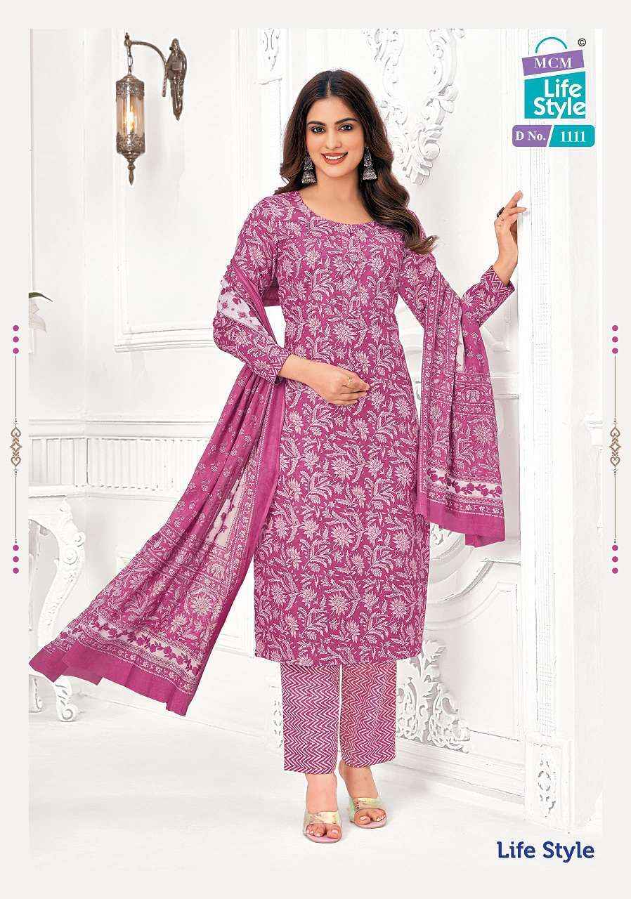 Mcm Life Style Vol 11 Readymade Pure Cotton Readymade Top Bottom Dupatta Set Wholesale Price ( 12 Pcs Catalog )