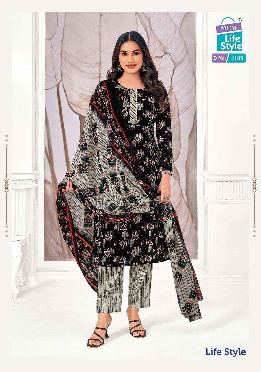 Mcm Life Style Vol 11 Readymade Pure Cotton Readymade Top Bottom Dupatta Set Wholesale Price ( 12 Pcs Catalog )