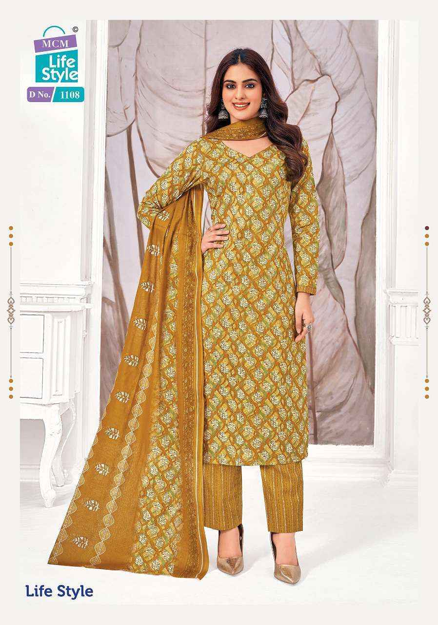 Mcm Life Style Vol 11 Readymade Pure Cotton Readymade Top Bottom Dupatta Set Wholesale Price ( 12 Pcs Catalog )