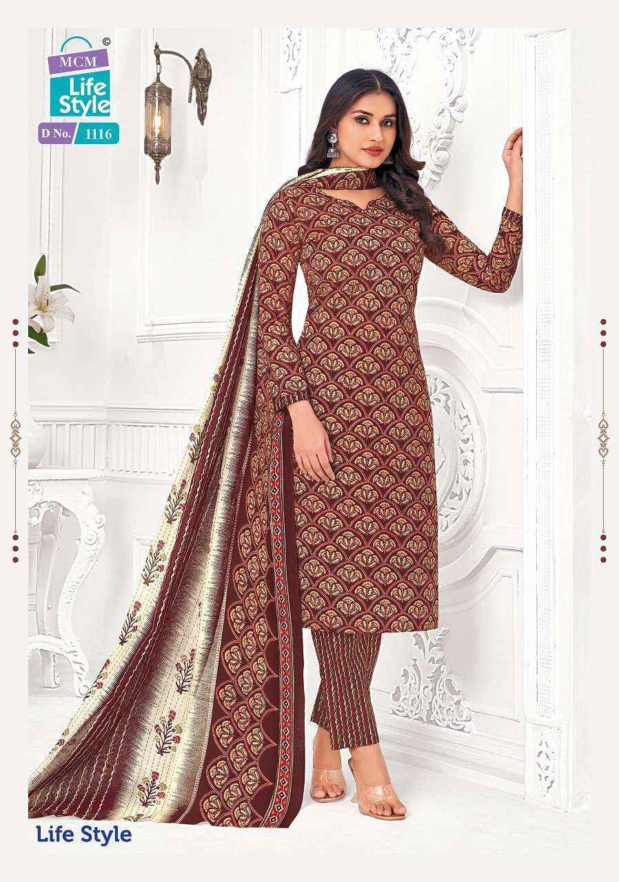 Mcm Life Style Vol 11 Readymade Pure Cotton Readymade Top Bottom Dupatta Set Wholesale Price ( 12 Pcs Catalog )