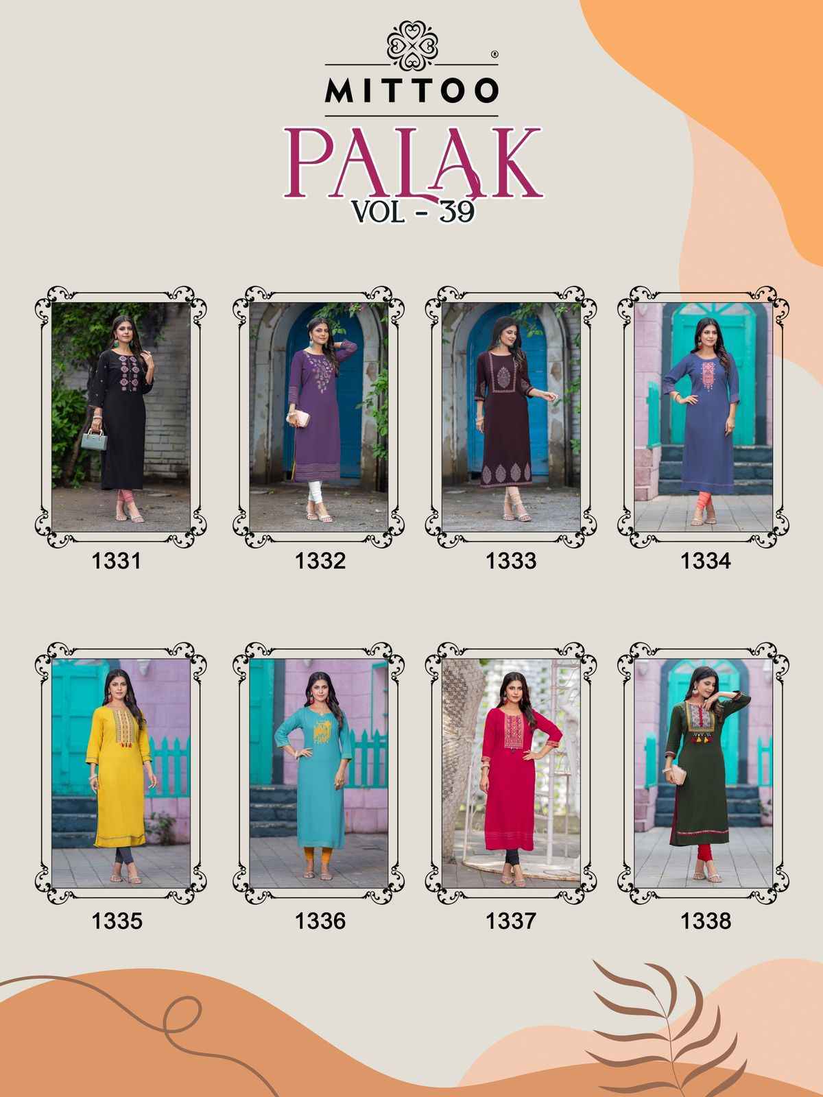 Mittoo Palak Vol 39 Rayon Kurti Wholesale Price ( 8 Pcs Catalog )