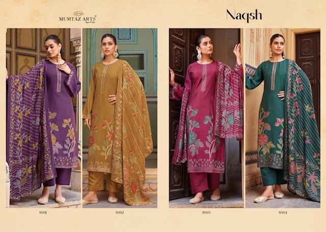 Mumtaz Arts Naqsh Viscouse Musline Dress Material Wholesale Price ( 4 Pcs Catalog )