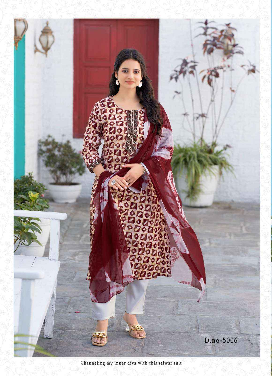 MYSTIC 9 NISHA VOL 4 COTTON BATIK PRINT FANCY READYMADE KURTI SET WHOLESALE PRICE ( 8 PCS CATALOG )