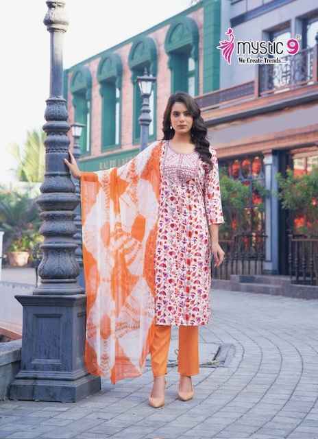 Mystic 9 Rubina Vol 6 Rayon Readymade Kurti Wholesale Price ( 6 Pcs Catalog )