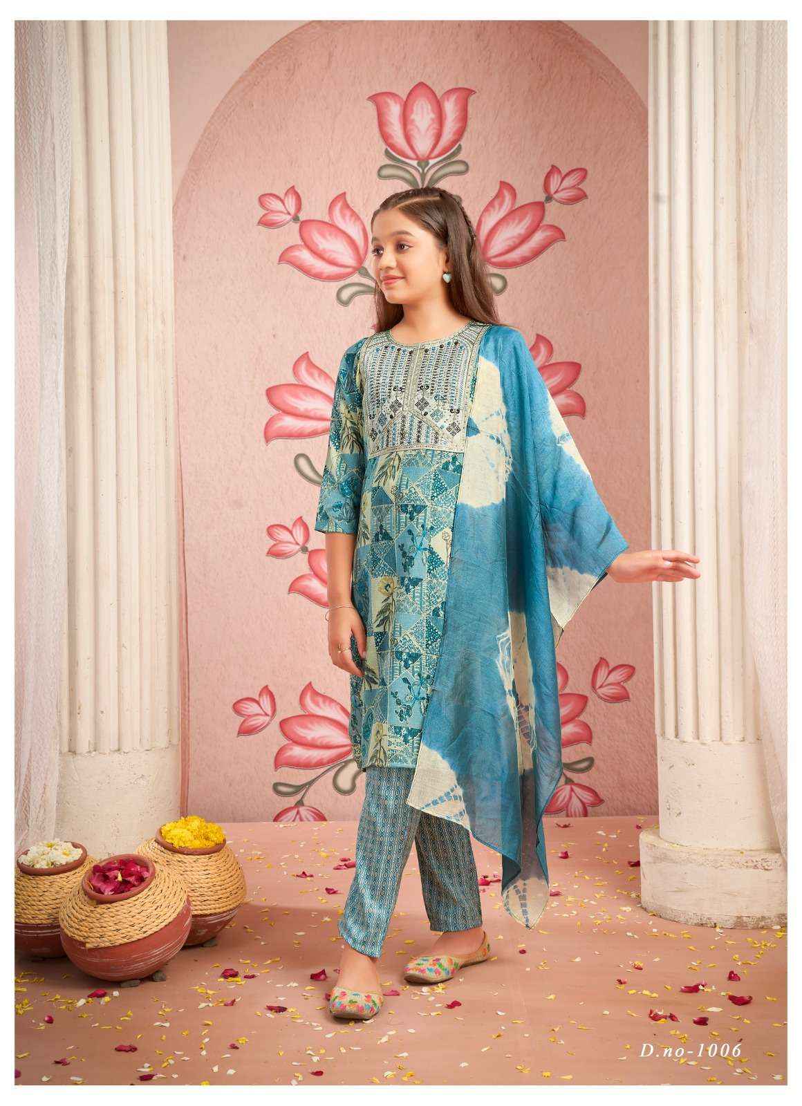 MYSTIC 9 SHAGUN VOL 1 CAPSULE FOIL PRINT FANCY KIDS WEAR KURTI COMBO SET WHOLESALE PRICE ( 8 PCS CATALOG )