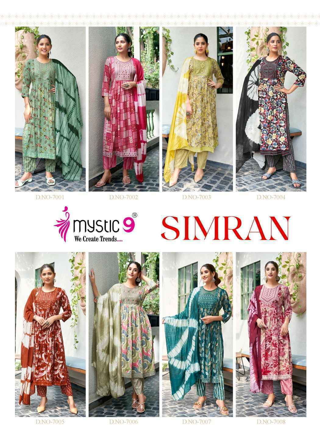 Mystic 9 Simran Vol 7 Rayon Anarkali Kurti Wholesale Price ( 8 Pcs Catalog )