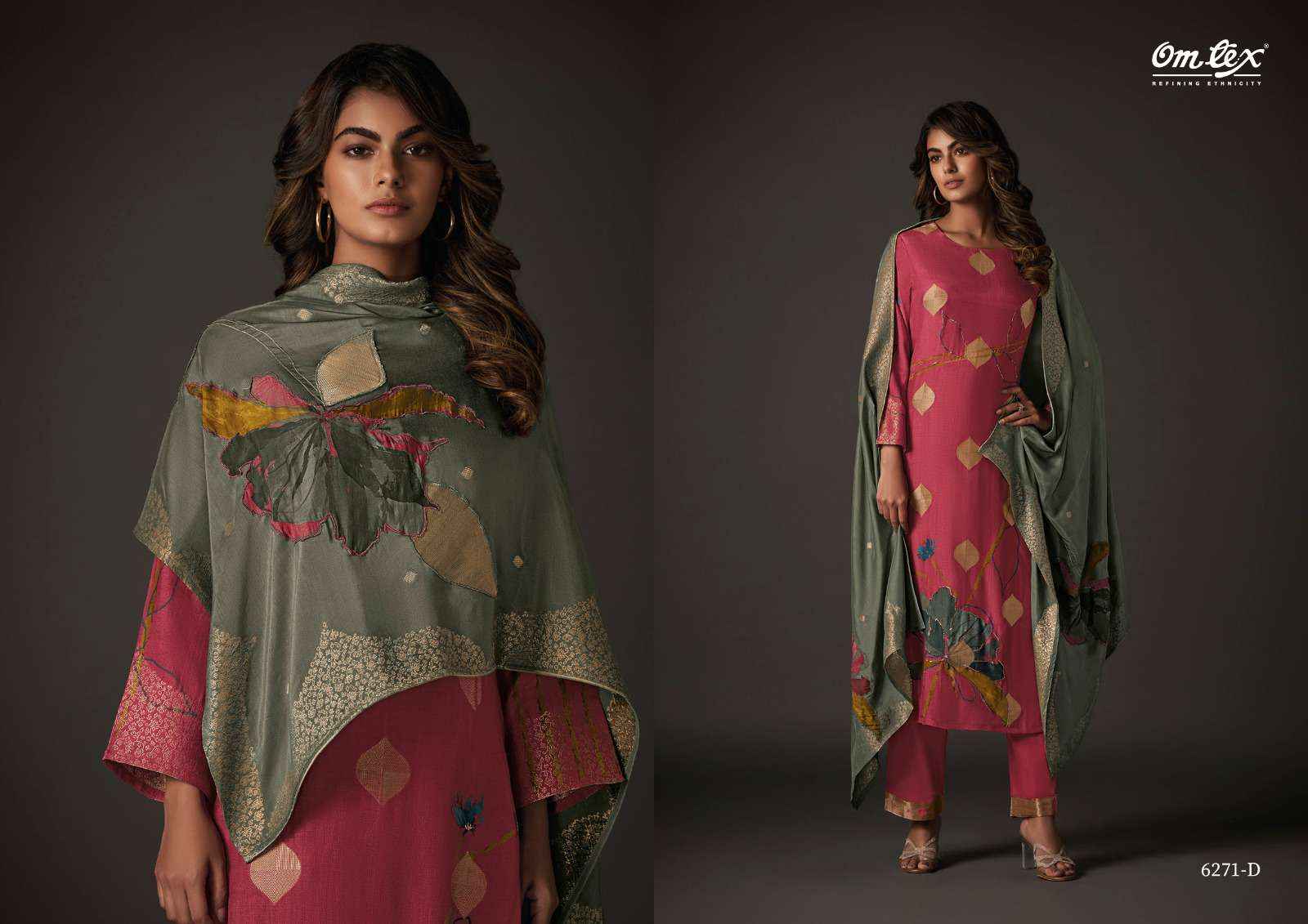 Omtex Milange Exclusive Muslin Jacquard Suit Dress Material Wholesale Price ( 4 Pcs Catalog )