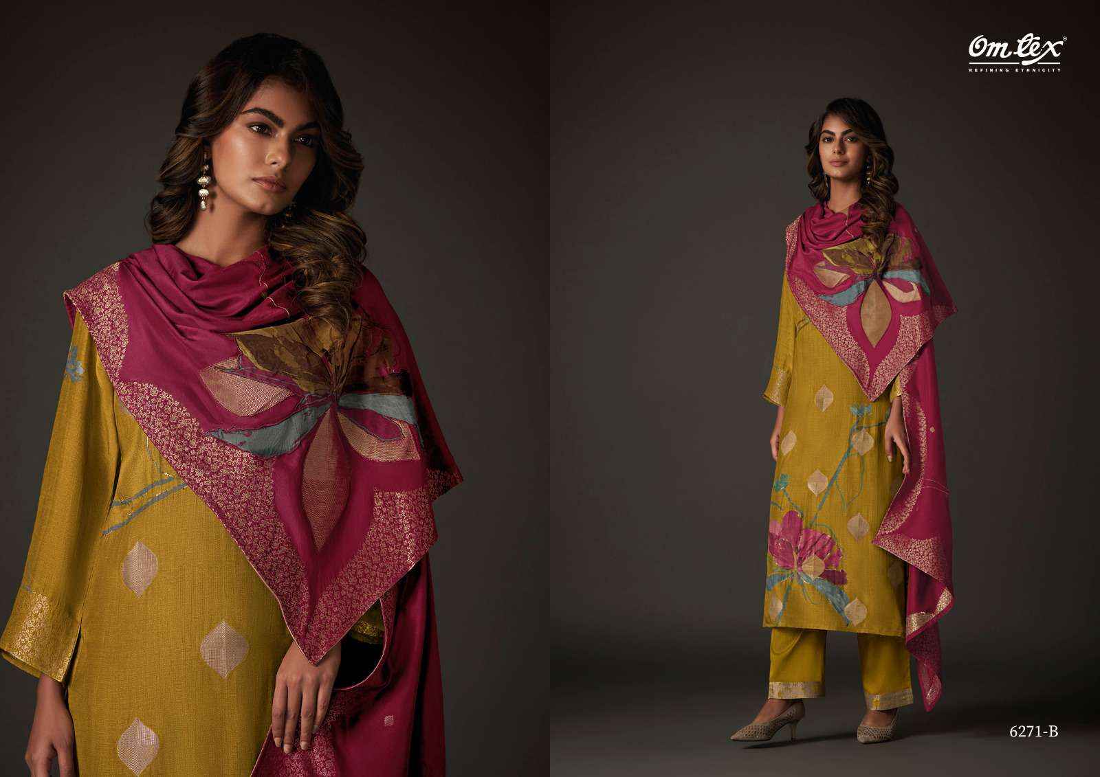 Omtex Milange Exclusive Muslin Jacquard Suit Dress Material Wholesale Price ( 4 Pcs Catalog )