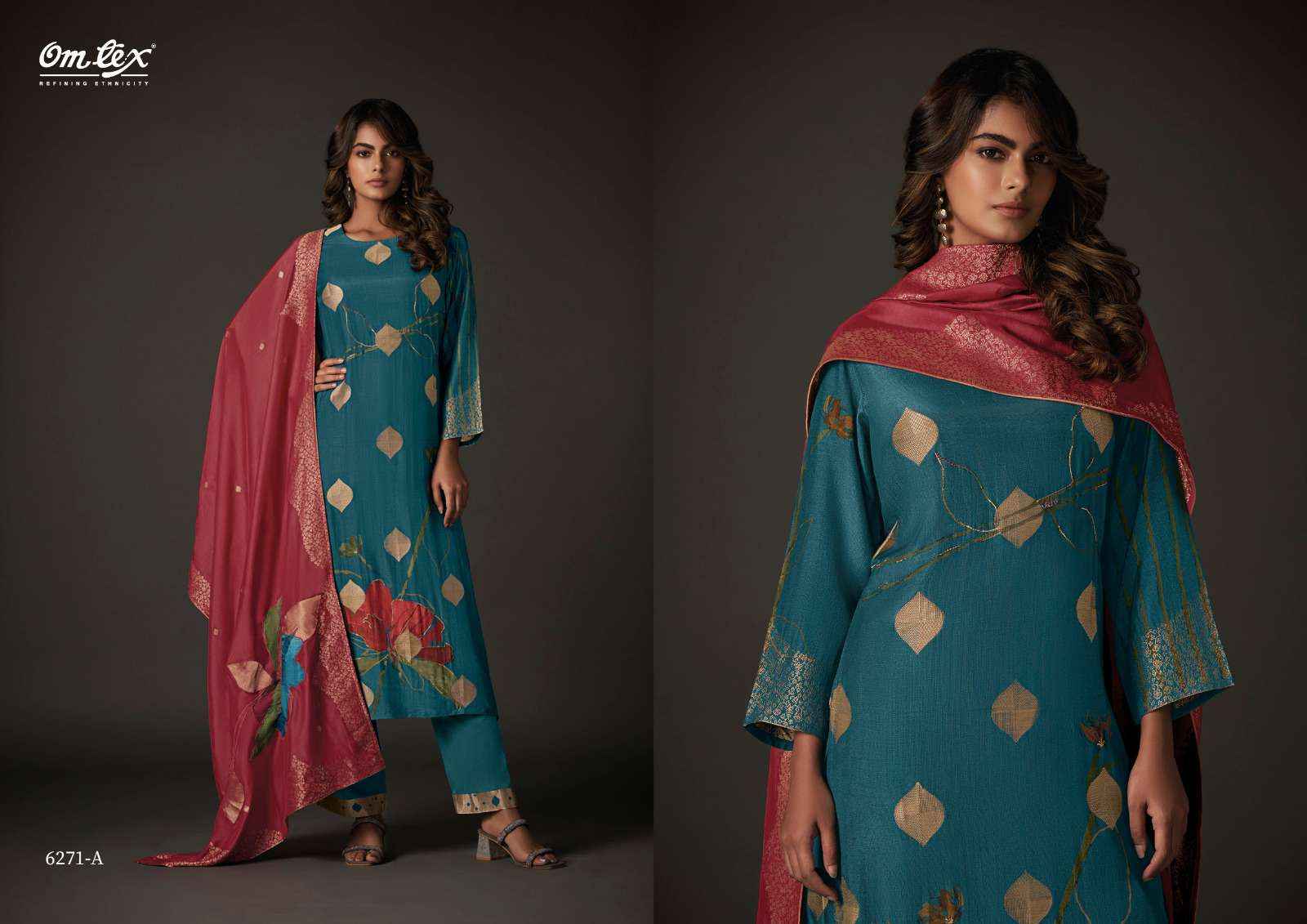 Omtex Milange Exclusive Muslin Jacquard Suit Dress Material Wholesale Price ( 4 Pcs Catalog )