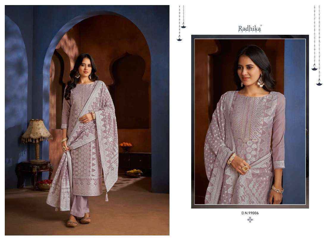 Radhika Fashion Azara Banarasi Adha Cotton Jacquard Dress Material Wholesale Price ( 6 Pcs Catalog )