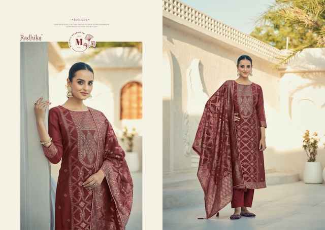 Radhika Fashion Azara Banarasi Adha Vol 2 Cotton Jacquard Dress Material ( 6 Pcs Catalog )