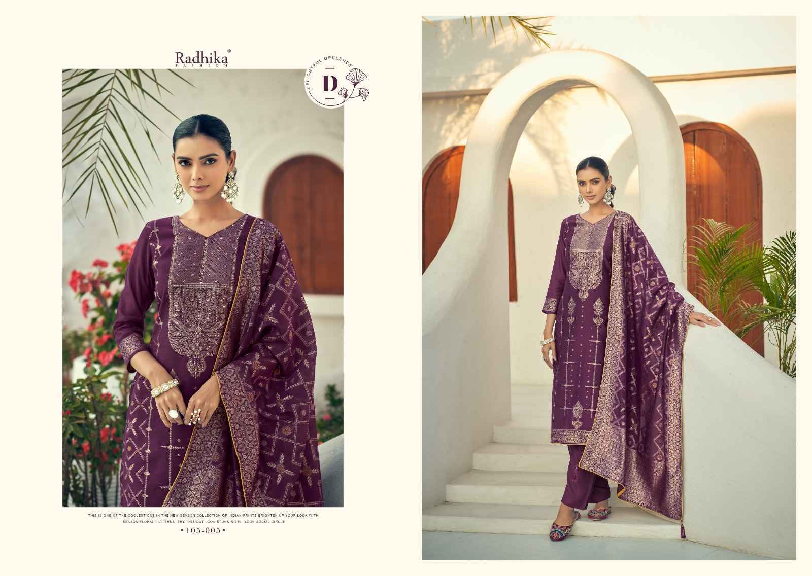 Radhika Fashion Azara Banarasi Adha Vol 2 Cotton Jacquard Dress Material ( 6 Pcs Catalog )