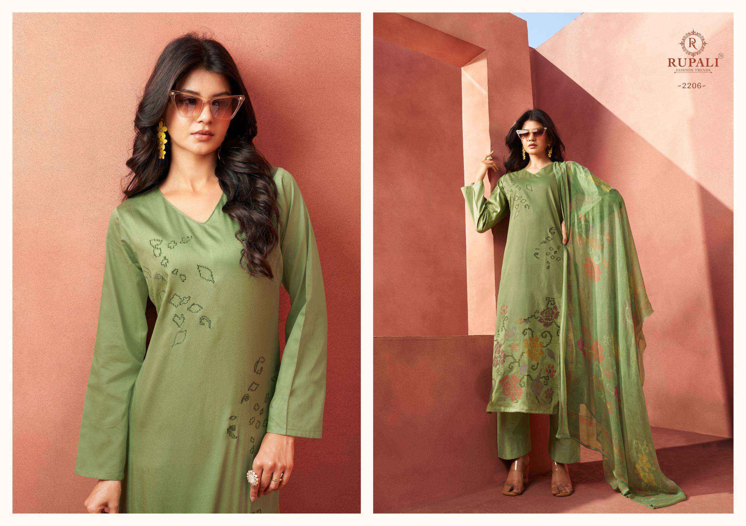 Rupali Fashion Grache Fancy Jam Satin Ladies Dress Material Wholesale Price ( 6 Pcs Catalog )