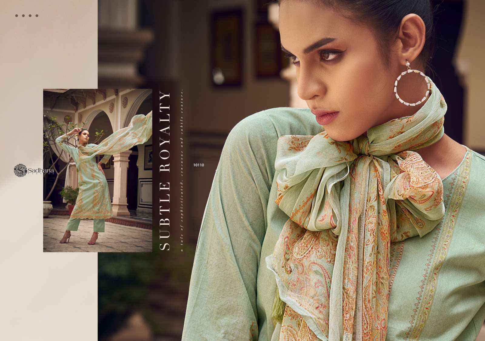 Sadhana Zaira Elegant ladies Cotton Suit Dress Material Wholesale Price ( 8 Pcs Catalog )