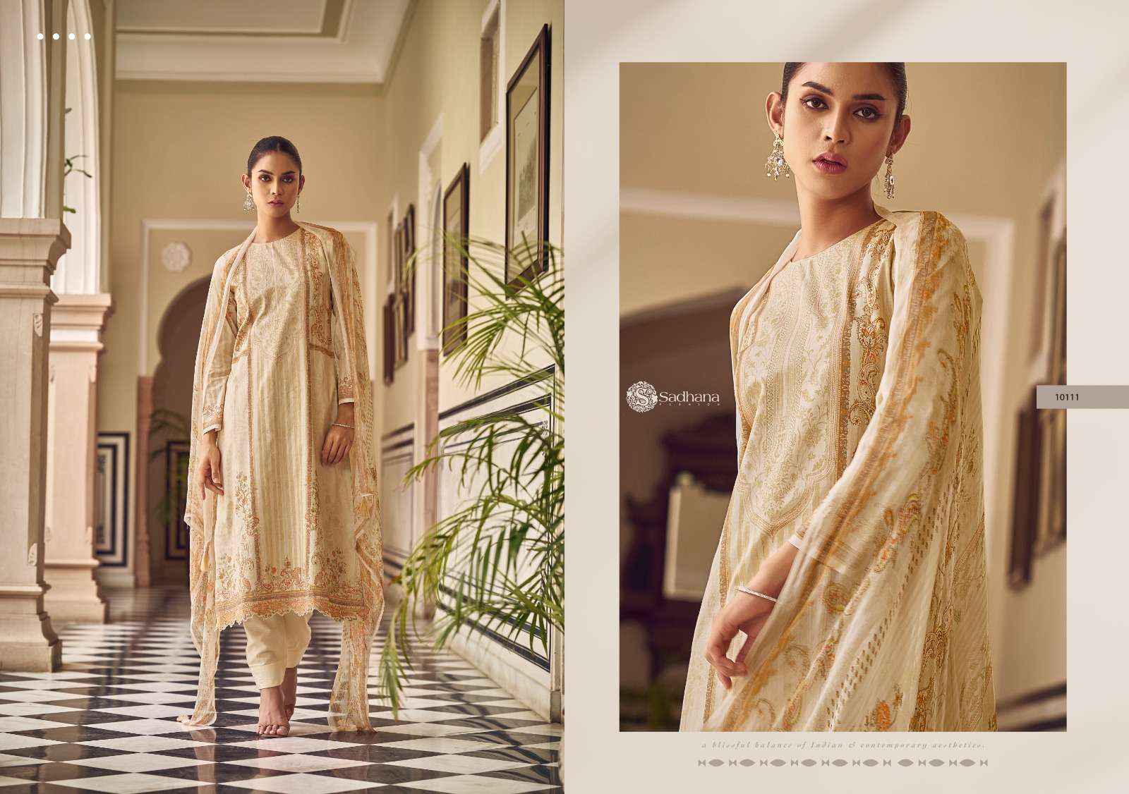 Sadhana Zaira Elegant ladies Cotton Suit Dress Material Wholesale Price ( 8 Pcs Catalog )