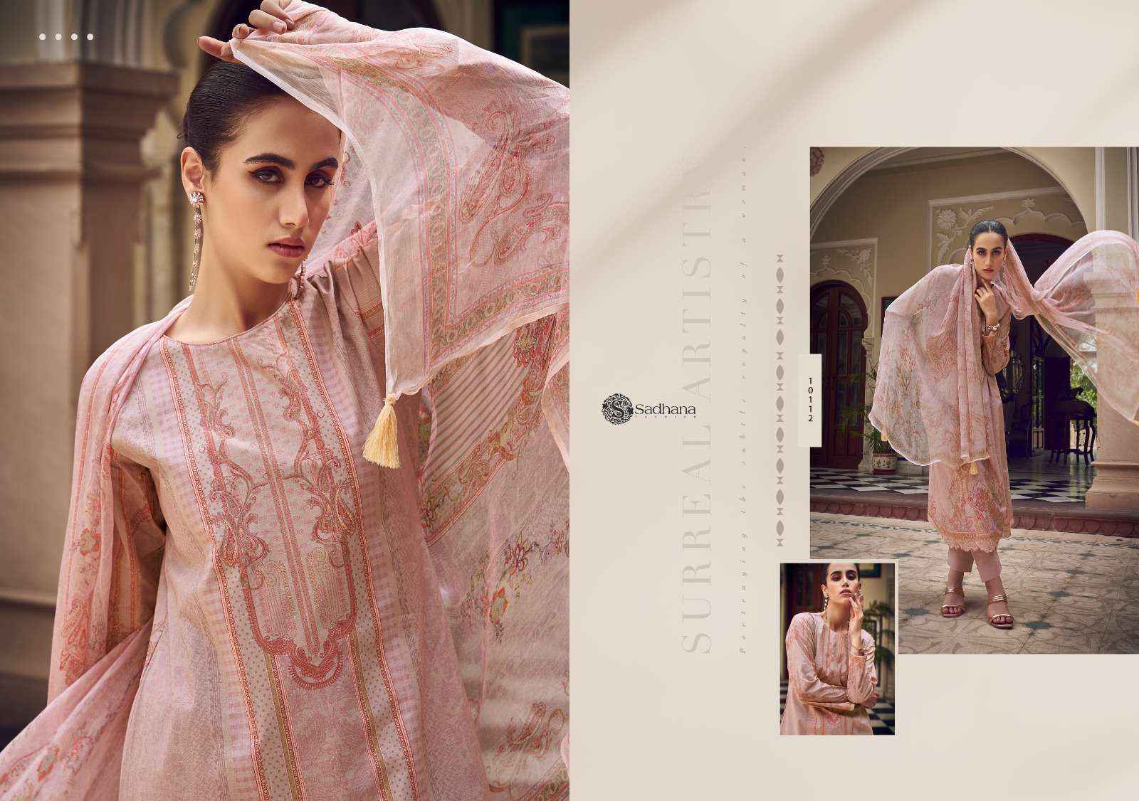 Sadhana Zaira Elegant ladies Cotton Suit Dress Material Wholesale Price ( 8 Pcs Catalog )