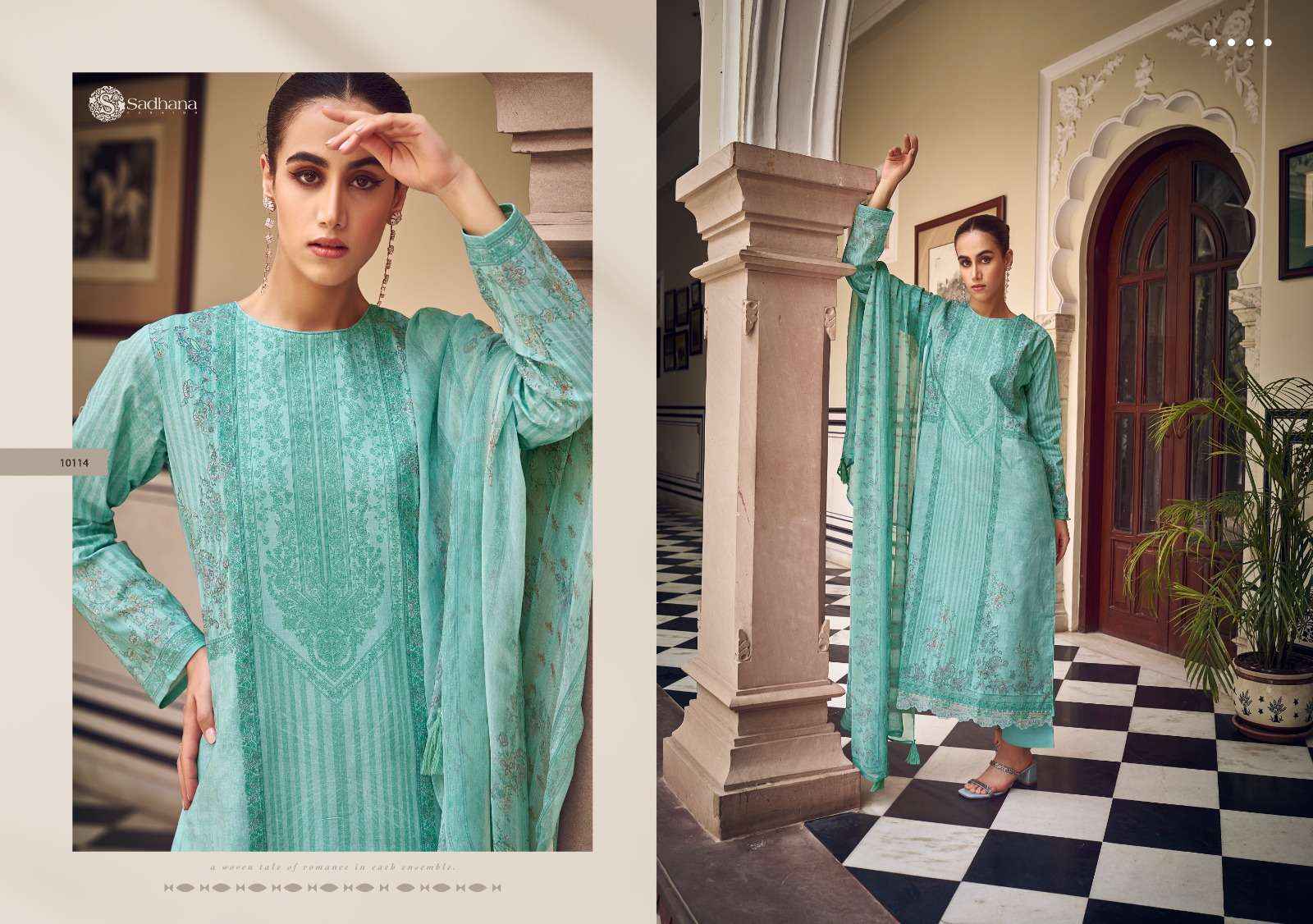 Sadhana Zaira Elegant ladies Cotton Suit Dress Material Wholesale Price ( 8 Pcs Catalog )