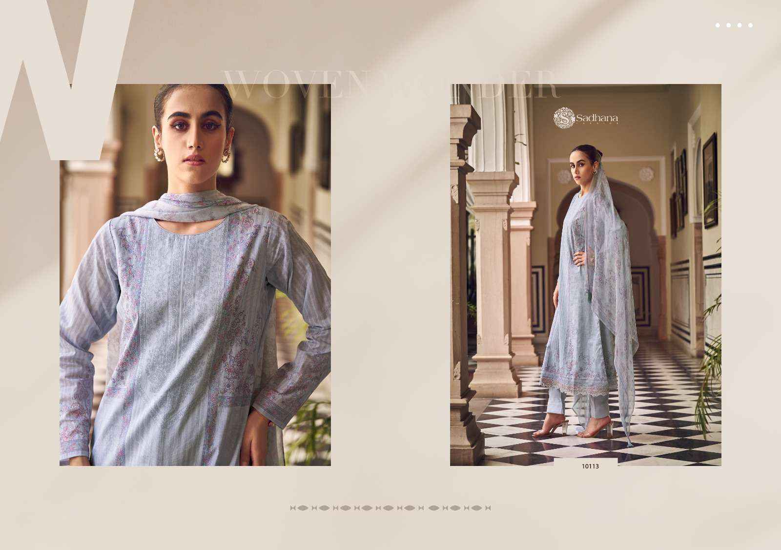 Sadhana Zaira Elegant ladies Cotton Suit Dress Material Wholesale Price ( 8 Pcs Catalog )