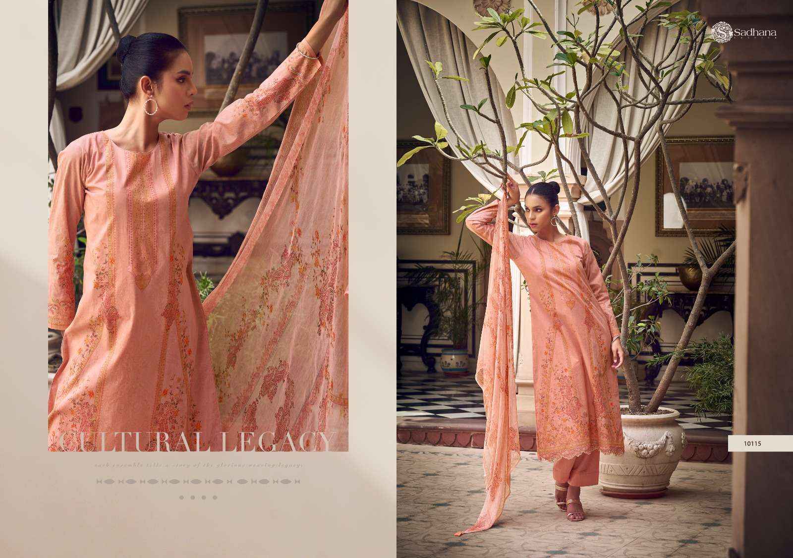 Sadhana Zaira Elegant ladies Cotton Suit Dress Material Wholesale Price ( 8 Pcs Catalog )