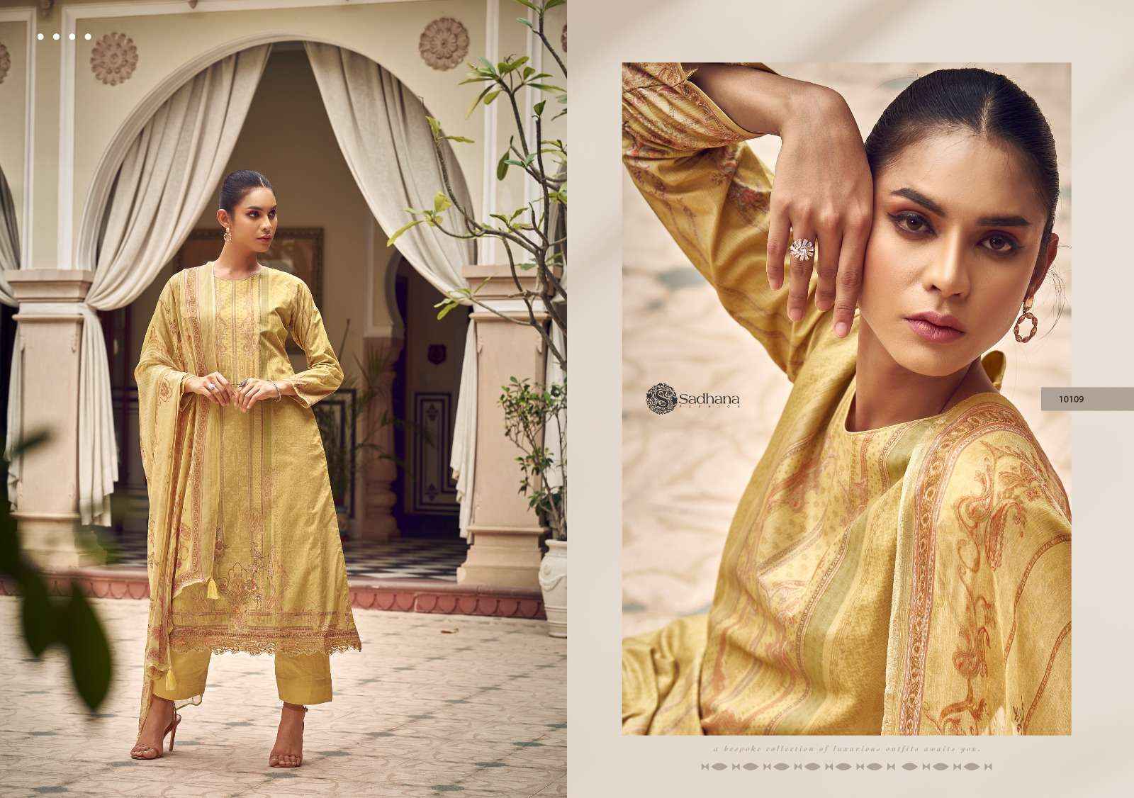 Sadhana Zaira Elegant ladies Cotton Suit Dress Material Wholesale Price ( 8 Pcs Catalog )