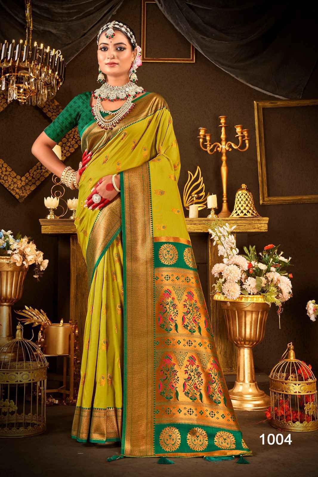 Saroj Nath Paithani Swarovski Silk Saree Wholesale Price ( 8 Pcs Catalog )