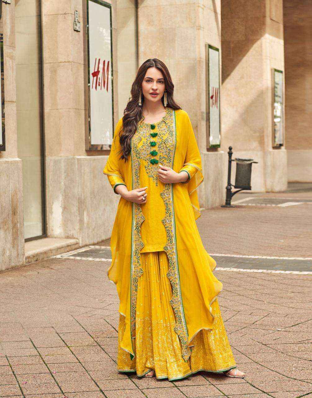 Sayuri Ishani 5595 To 5597 Designer Partywear Gharara Readymade Suit Wholesale Price ( 3 PcS Catalog )