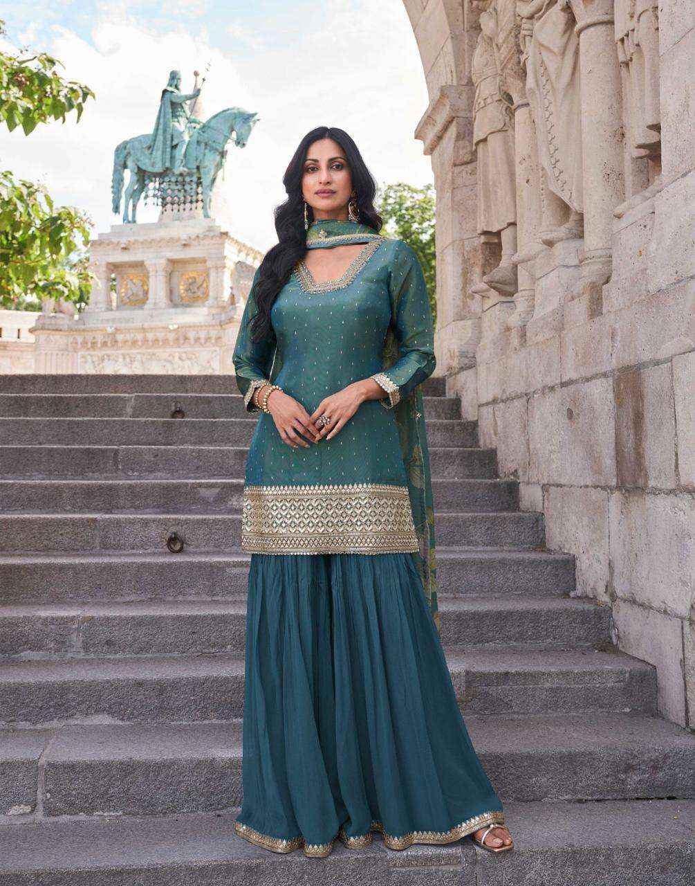 Sayuri Sakhi Nx 5646 To 5648 Designer Palazzo Style Suit Latest Salwar Kameez Wholesale Price ( 3 Pcs Catalog )