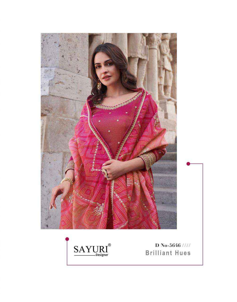 Sayuri Sakhi Nx 5646 To 5648 Designer Palazzo Style Suit Latest Salwar Kameez Wholesale Price ( 3 Pcs Catalog )