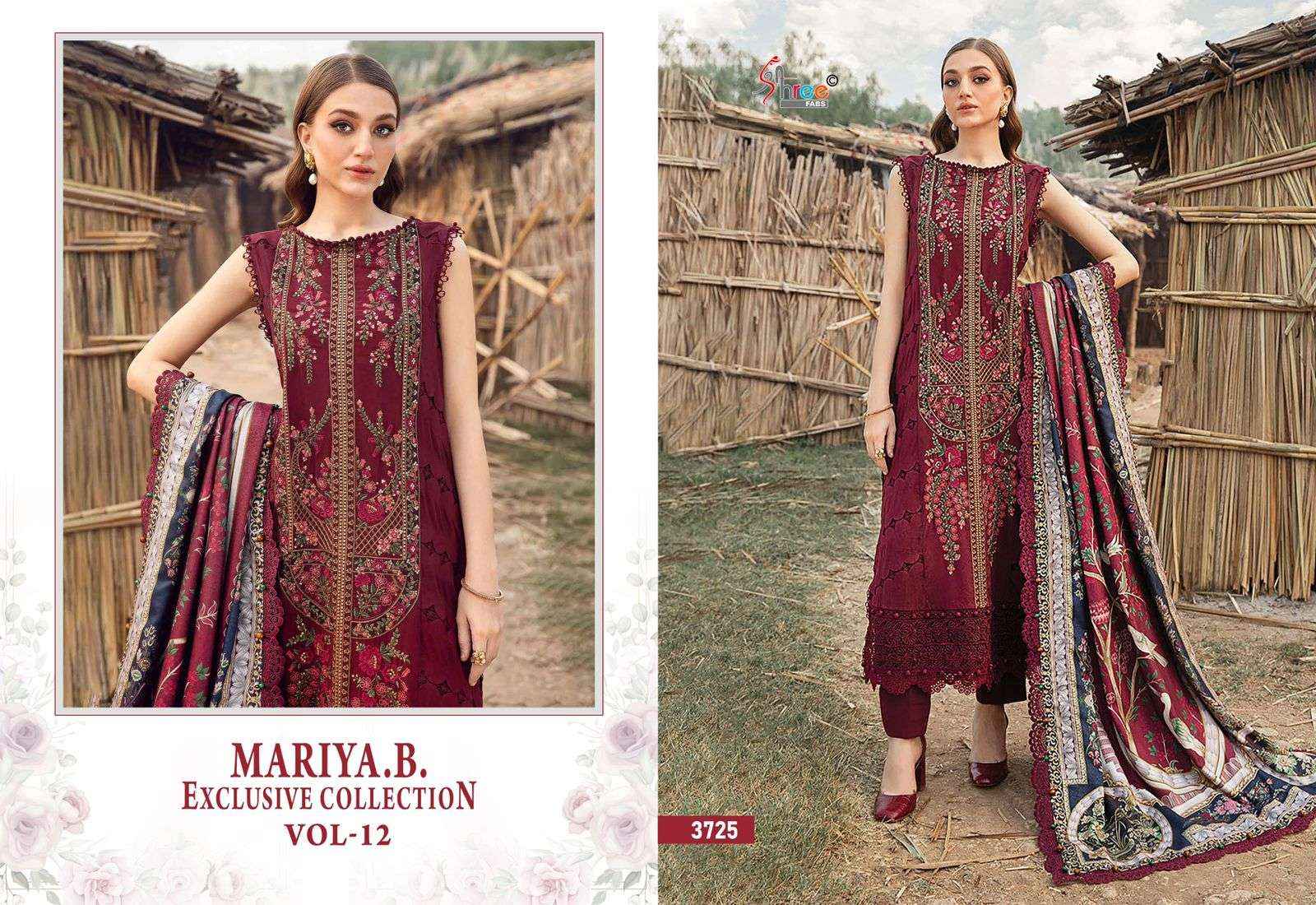 SHREE FABS MARIA B EXCLUSIVE COLLECTION VOL 12 RAYON SALWAR KAMEEZ ( 6 PCS CATALOG )