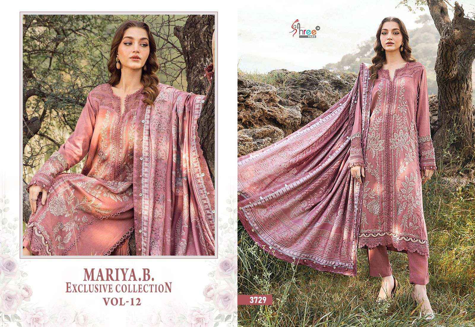 SHREE FABS MARIA B EXCLUSIVE COLLECTION VOL 12 RAYON SALWAR KAMEEZ ( 6 PCS CATALOG )