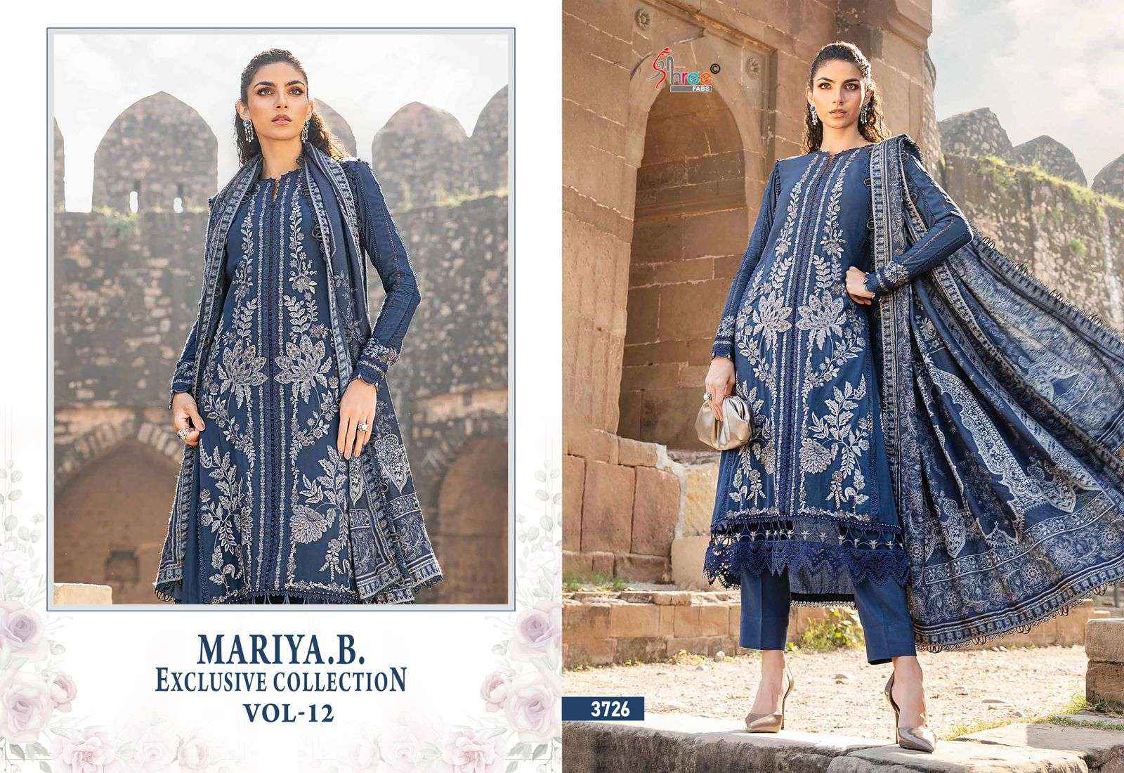 SHREE FABS MARIA B EXCLUSIVE COLLECTION VOL 12 RAYON SALWAR KAMEEZ ( 6 PCS CATALOG )