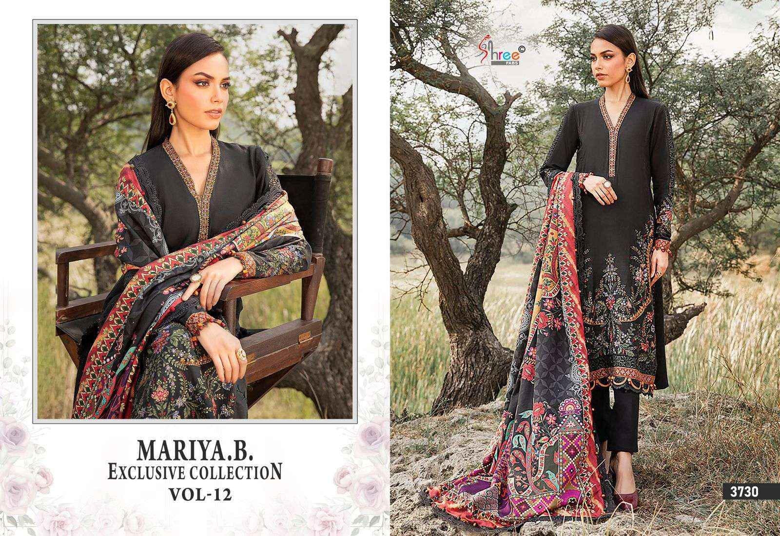 SHREE FABS MARIA B EXCLUSIVE COLLECTION VOL 12 RAYON SALWAR KAMEEZ ( 6 PCS CATALOG )