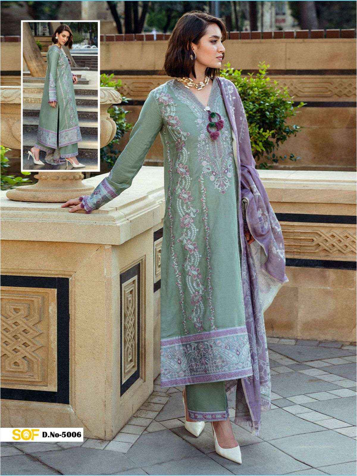 Shree Om Fab Saira Rizwan Vol 5 Wholesale Lawn Cotton Dress Material ( 6 Pcs Catalog )