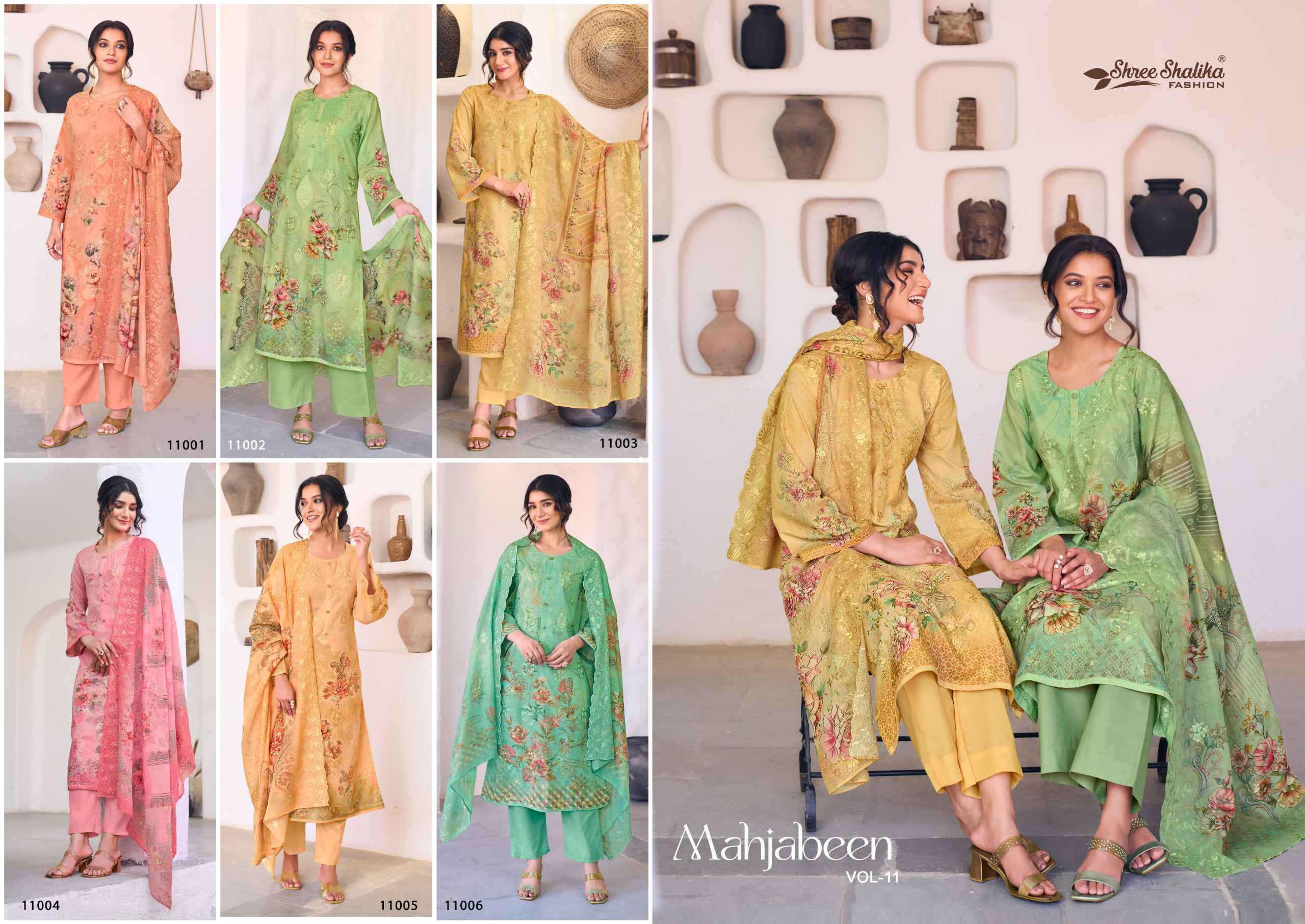 Shree Shalika Mahjabeen Vol 11 Exclusive Cotton Dress Material Wholesale Price ( 8 Pcs catalog )