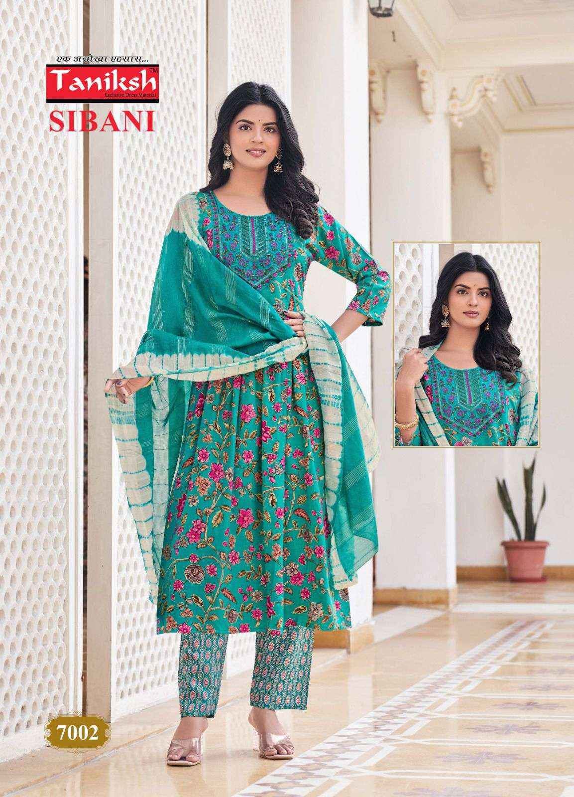 Taniksh Sibani Vol 7 Rayon Anarkali Suit Pant Dupatta Set Wholesale Price ( 8 Pcs Catalog )