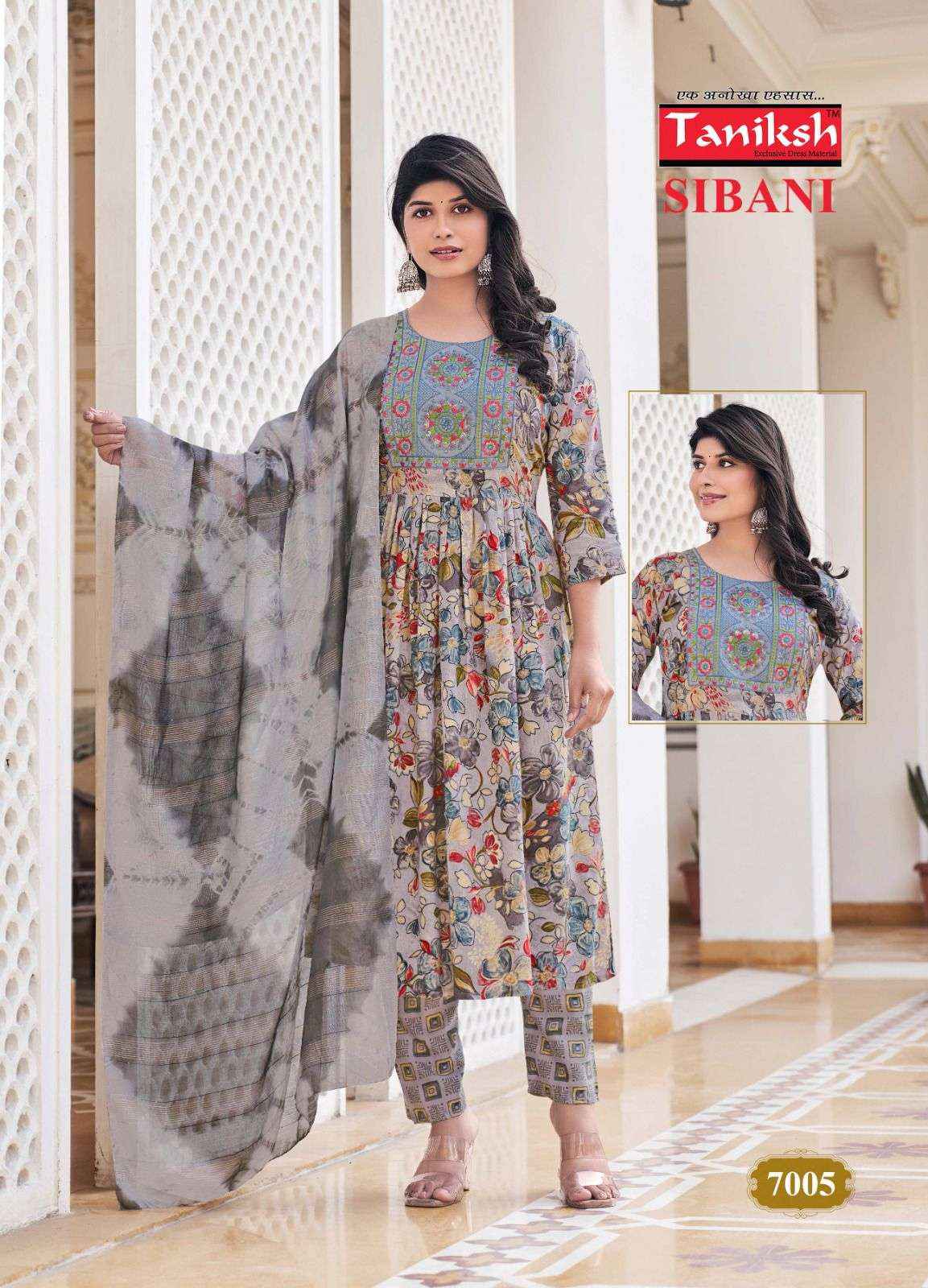 Taniksh Sibani Vol 7 Rayon Anarkali Suit Pant Dupatta Set Wholesale Price ( 8 Pcs Catalog )