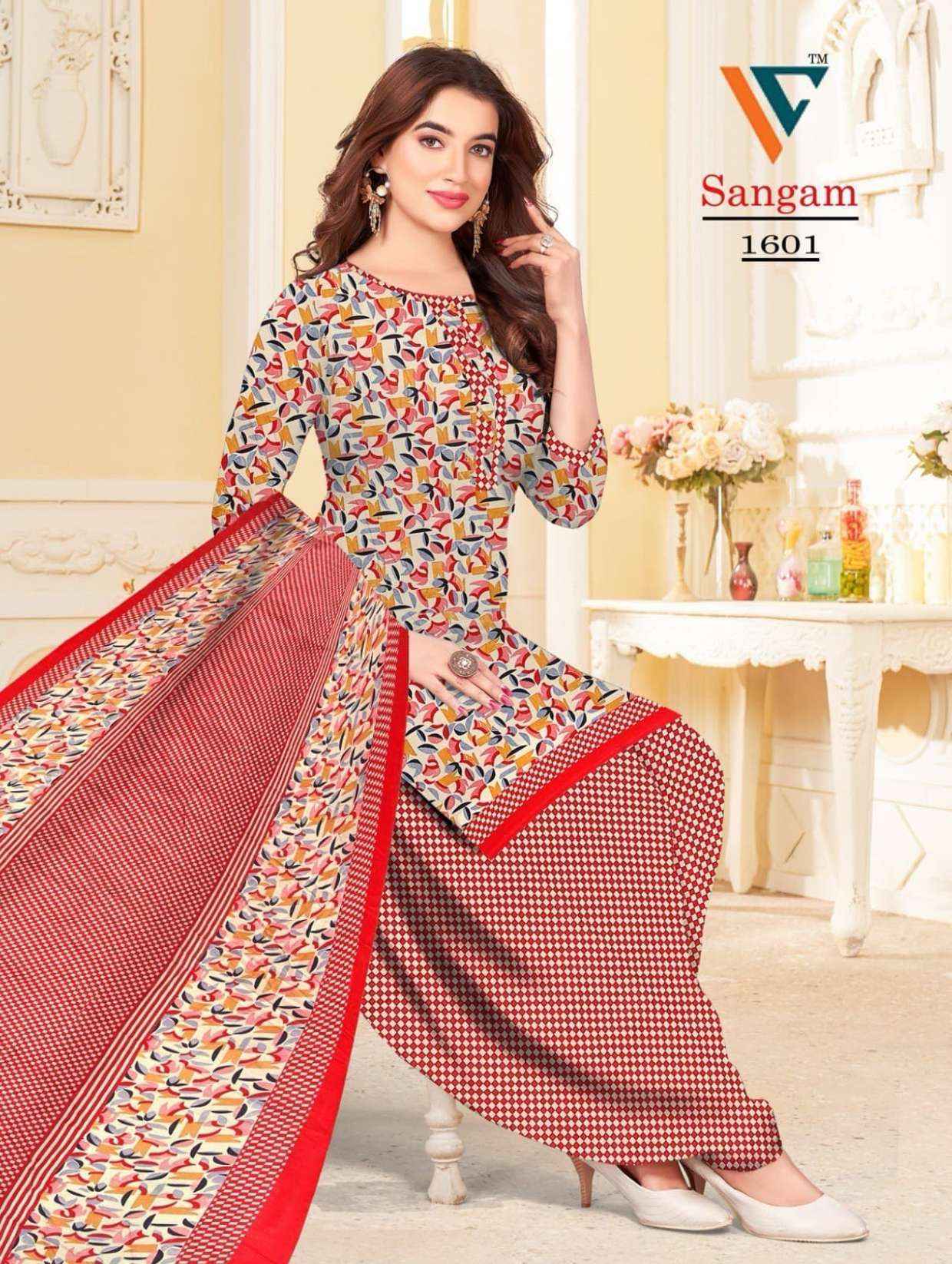 Vandana Creation Sangam‎‎ Vol 16 Cotton Dress Material Wholesale Price ( 12 Pcs Catalog )